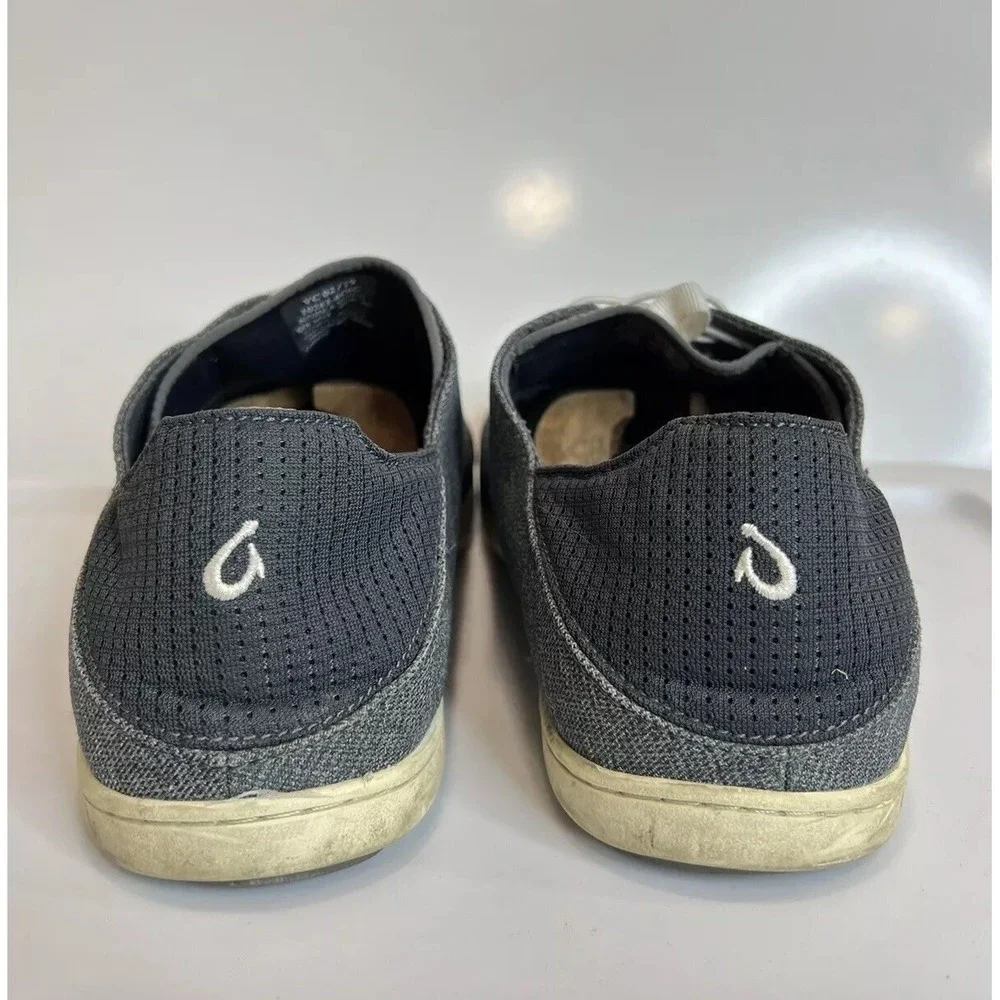 Olukai Nohea Moku Men Gray‎ Slip On Dark Shadow Comfort Shoes USA Size 13 M